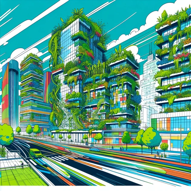 Architecture verte, l'intégration de jardins verticaux dans l'espace urbain