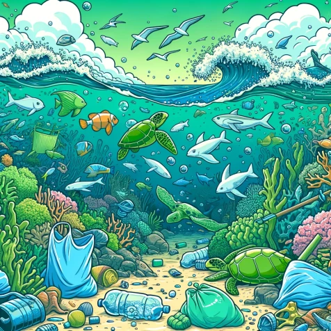 Conséquences de la pollution plastique sur la faune marine