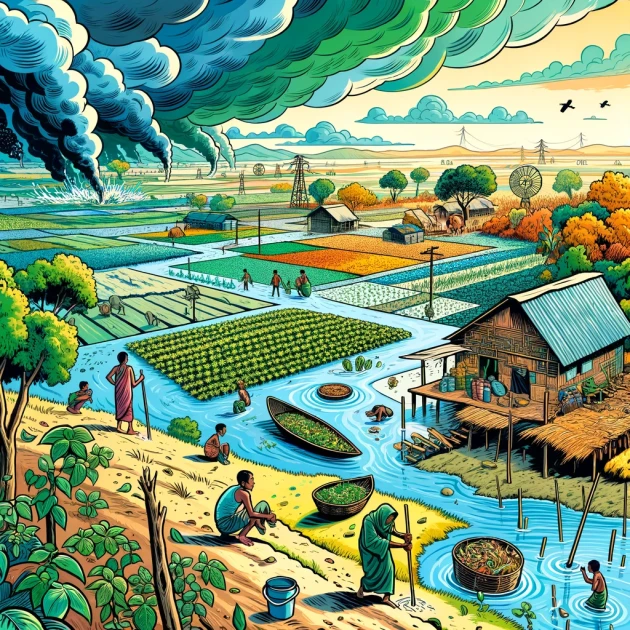 Conséquences du changement climatique : menaces sur la sécurité alimentaire en asie du sud