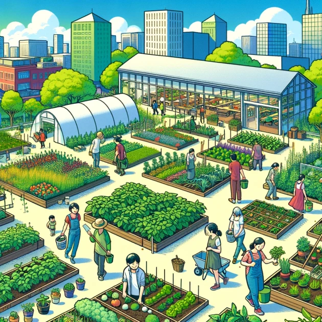 Développement de potagers communautaires urbains pour une alimentation durable