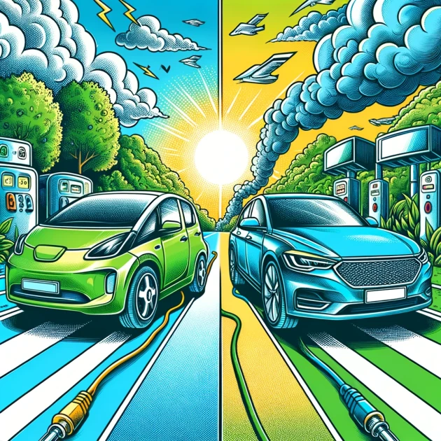 Étude comparative : L'empreinte carbone des voitures électriques vs voitures à essence