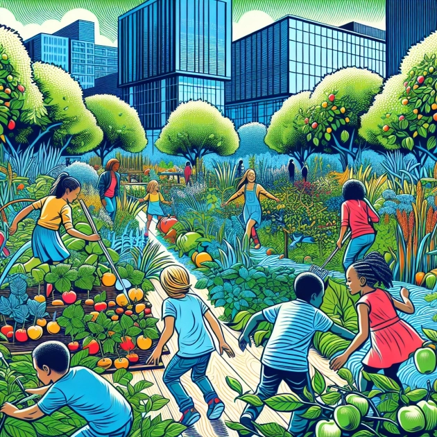 Jardins-forêts pédagogiques : sensibiliser les enfants à l’écologie urbaine grâce aux arbres fruitiers et comestibles