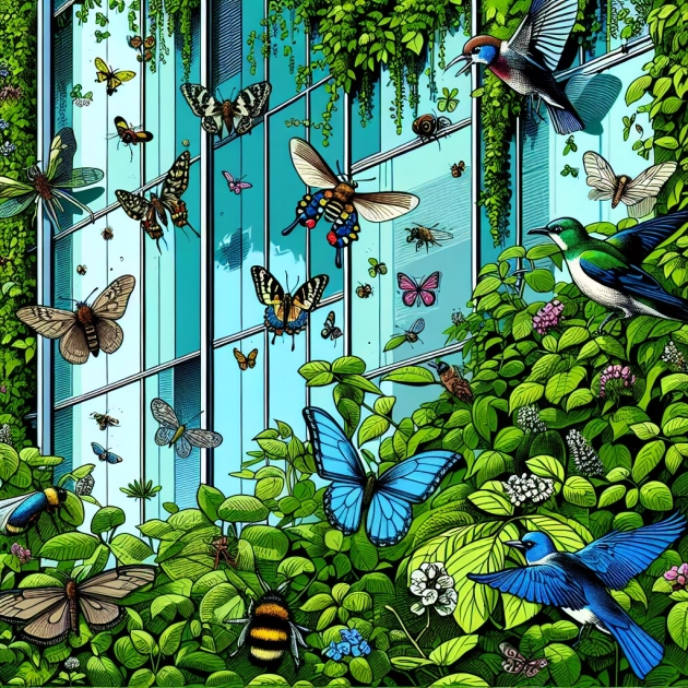 La biodiversité cachée des façades végétalisées : quels insectes et oiseaux s’y installent réellement ?