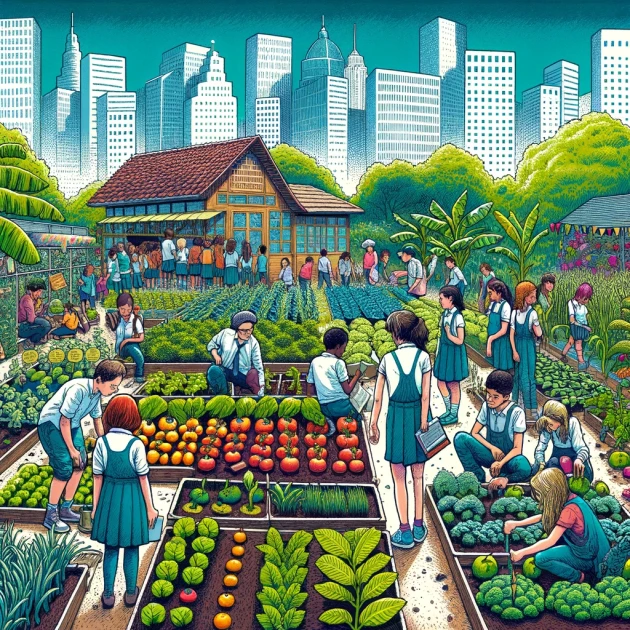 Les bienfaits de l'agriculture urbaine dans les programmes scolaires : une perspective d'économie verte