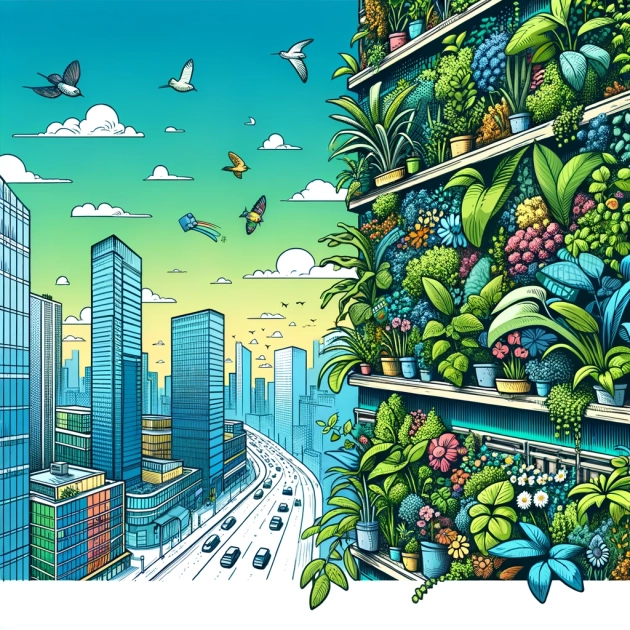 Les bienfaits des jardins verticaux sur la biodiversité urbaine