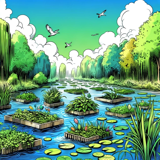 Les bienfaits des radeaux végétalisés pour la biodiversité des étendues d'eau douce en milieu urbain