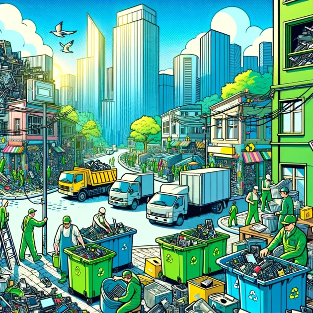Les défis de la collecte et du recyclage des déchets électroniques en milieu urbain