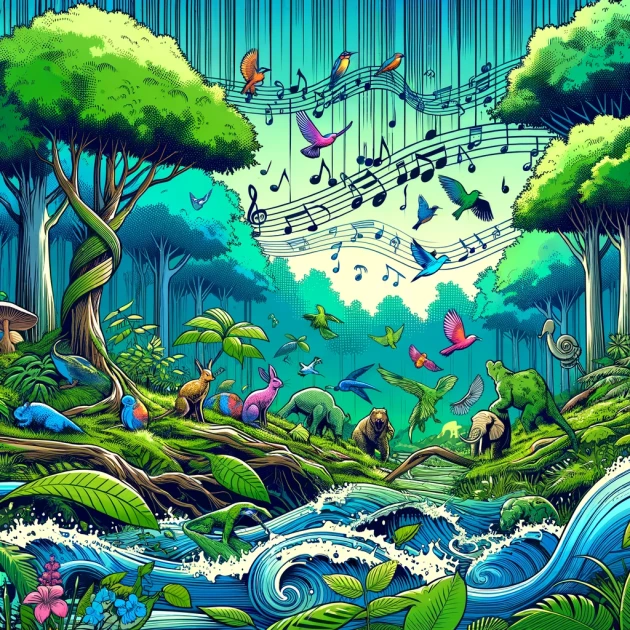 Les forêts musicales : une étude sur l'impact des sons naturels sur la biodiversité