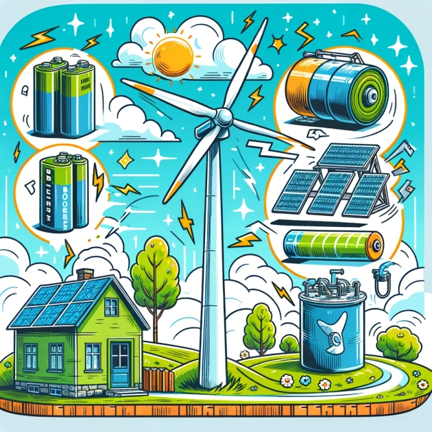 Les meilleures solutions de stockage d'énergie pour les éoliennes domestiques