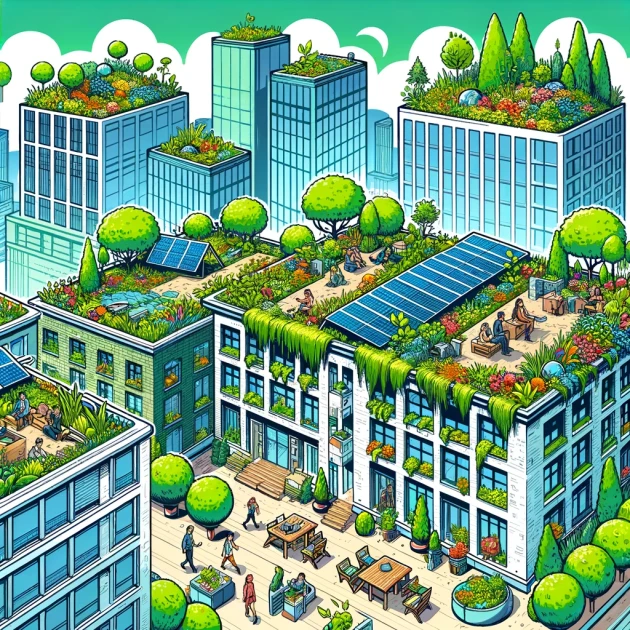 Les toits végétalisés: Bénéfices pour la qualité de l'air et le bien-être urbain